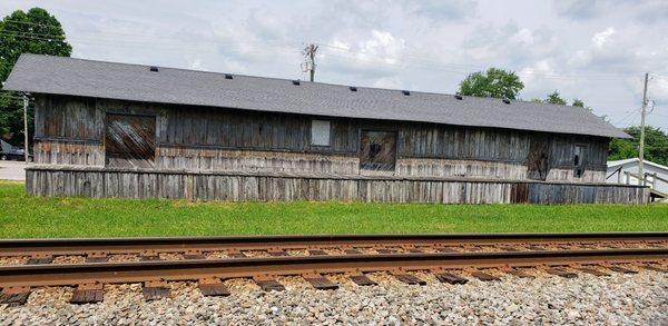 Looking Across Tracks at Old Depot from Berea Welcome Center