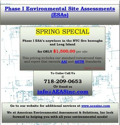 Phase I Environmental Site Assessments, Phase I Report, Phase I Study