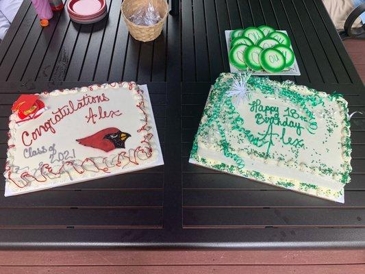 Two cakes, one of them cassata, plus cookies.  All taste SOOO good!