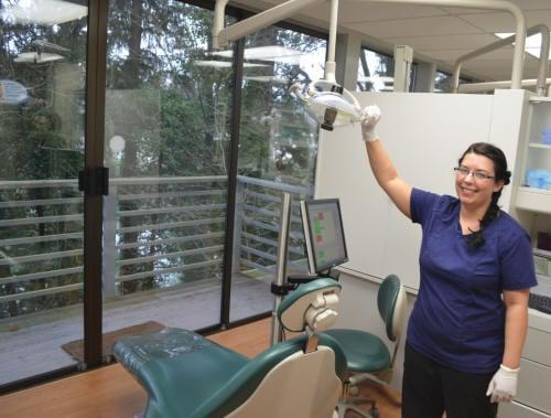 Our dental treatment room overlooks Oyster Bay near Bremerton