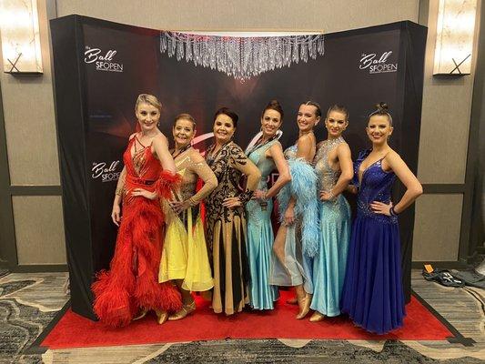 The stunning ladies of NRG Ballroom at The Ball at San Francisco Open 2022