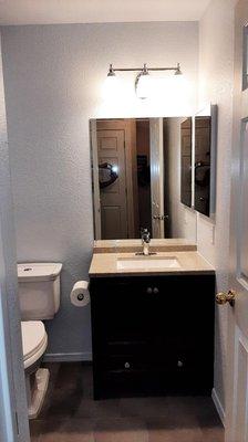 Finished bathroom remodel