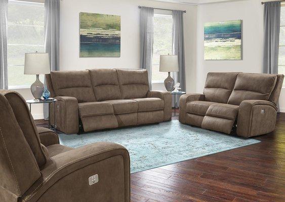 Parker House duel POWER reclining sofa and loveseats