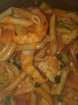 Shrimp and Chicken Tuscan Pasta