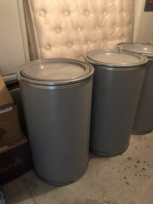 55 gallon fiber barrels