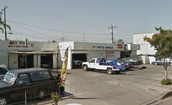 Sky Auto Repair As Seen From Rosecrans. Tires and Automotive Repair.