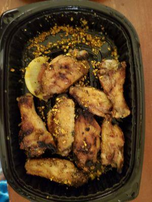 Lemon pepper wings just ok.