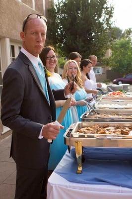 We requested to have our wedding party serve our guests. It was a huge success!