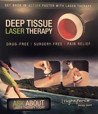 We have a Class IV deep tissue laser - get back in the game of life quickly!