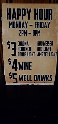 Happy Hour specials