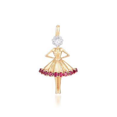 Van Cleef & Arpels Ruby & Diamond Ballerina Brooch