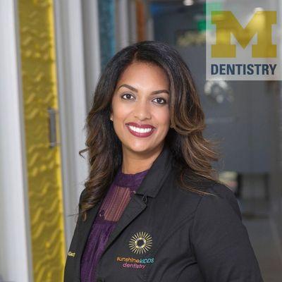 Dr George earned her doctorate from the prestigious University of Michigan dental school, one of the TOP dental schools in the nation/world!