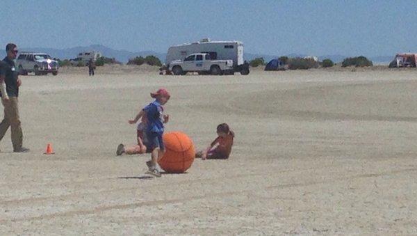 Kids playing out on the Playa at Black Rock Rendezvous 2017