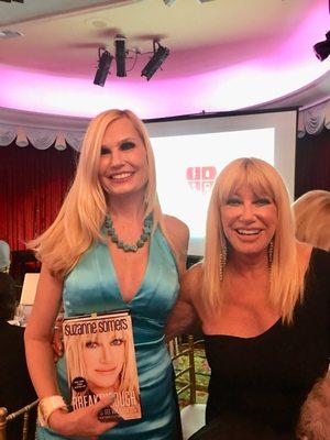 Dinner with Suzanne Somers at the Colony , Palm Beach. ( both breast cancer survivors )