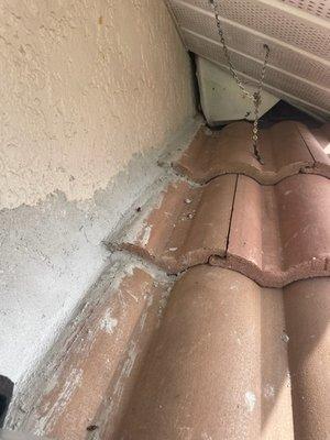 Sloppy stucco job