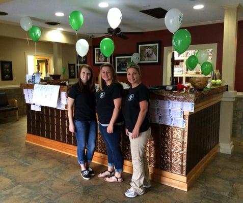 Reception staff at the Clinic's Spring Fling