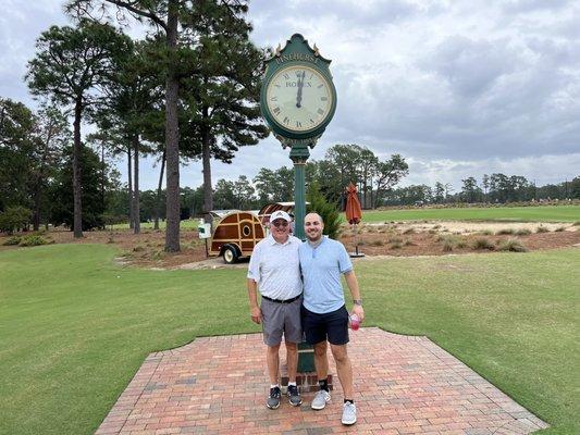 James & Jon on #2 at the turn, note the beverage trailer called 'The Pinecone'