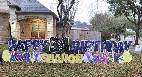 Birthday yard signs for rent with YardPop Sign Company!