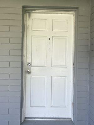 Door after they were finished painting