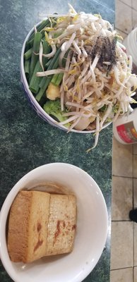 Trying an experiment. They let me bring in Tofu to see how it works cooking it on the grill.