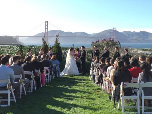 Beautiful backdrop for Cody & Gordon! - Presidio, SF, 2015