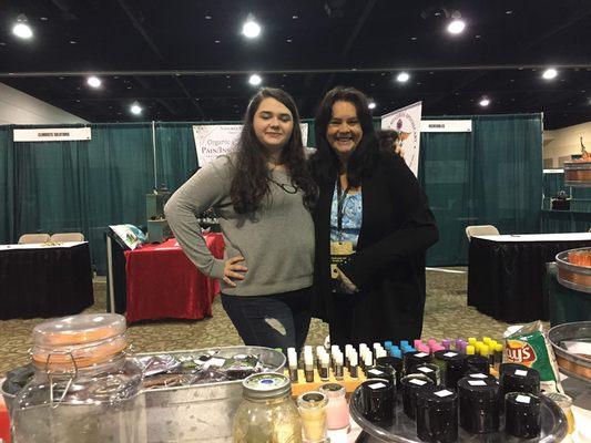 The owner violet (right) with daughter Jane at a event in springfield at their table