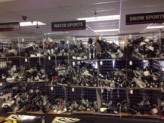 Lots of used ice skates