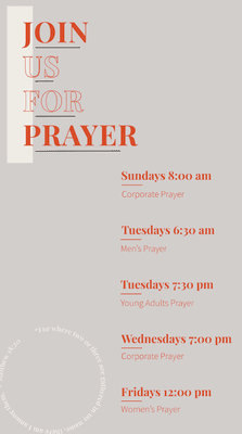 Join us for prayer!