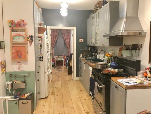 Totally new kitchen on main floor. Cabinet and hook installation, etc. (this pic is about 4 years after the work was completed