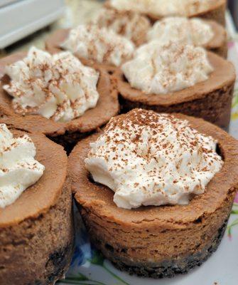 Triple Chocolate Mini Cheesecakes