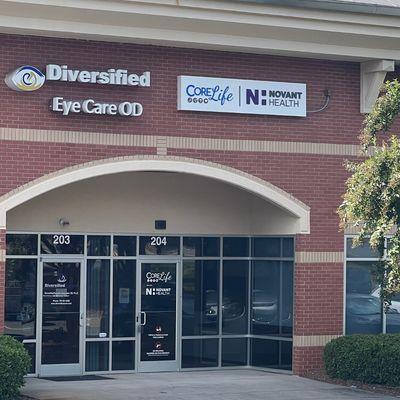 Front Door with CoreLife Novant Health Signage