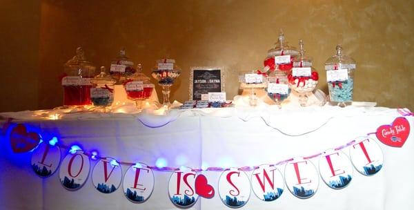 Dayna & Jayson's Vegas Themed Wedding Display of Sweets