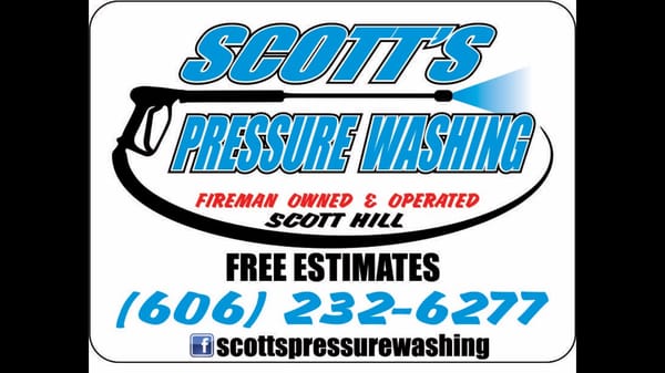 Call today to schedule your free estimate 606-232-6277  www.facebook.com/scottspressurewashing