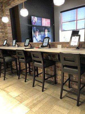 Bar area with iPads