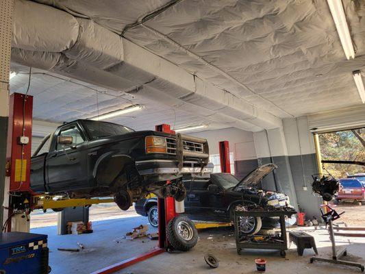 Engine work and brake service.!