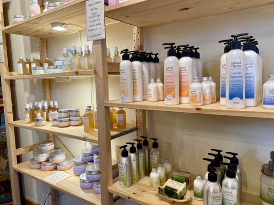 Lotions, oils and soaps