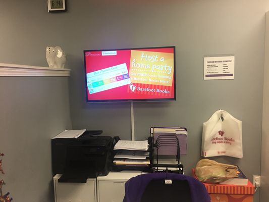 Front desk with interactive smart board