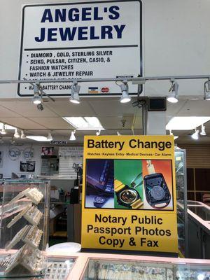 Watch Battery Change. Watch & Jewelry Repair. Close Sunday / Mon - Sat 10am ~ 7pm