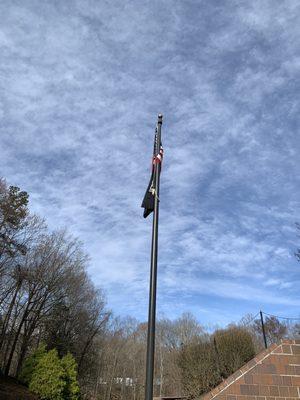 POW and US Flags