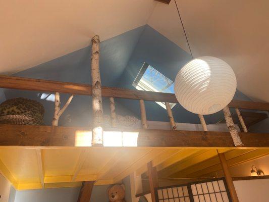 Loved the skylight in this fun and cozy loft!