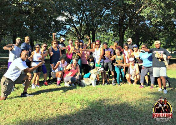 Eric - Owner of Thymely Meals delivered amazing pressed juices and more to the Raleigh Road Runners!