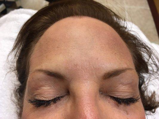 Before and after do permanent eyebrows make up!!!!