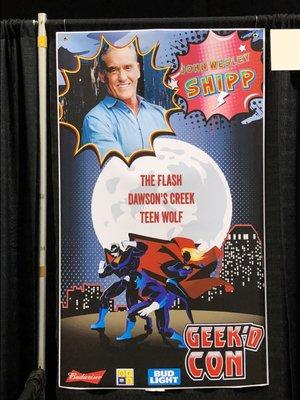 8/17/18. Friday night. 4th Annual Geek'd Con. Day one of three day weekend pop culture event. From The Flash, John Wesley Shipp.