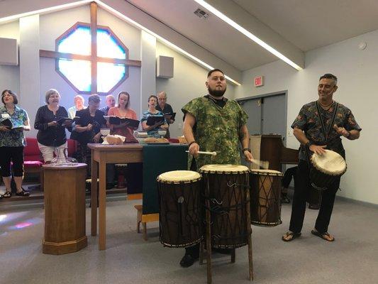 Drumming in worship was amazing!