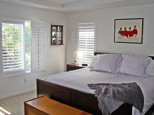 Plantation shutters in a California home. You can never go wrong with that!