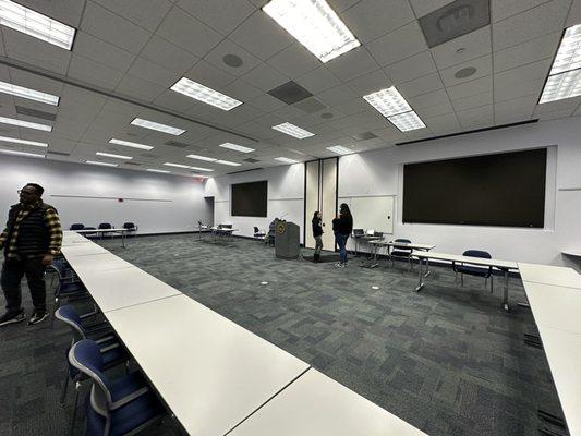 New training center with updated displays instead of old drop down screens