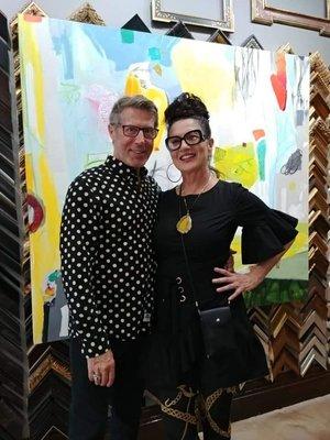 Artist Maureen Fulgenzi and guest, opening reception.