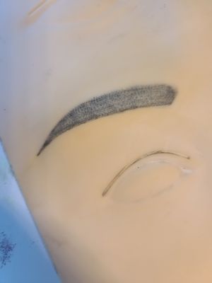 Grey pigment powder eyebrows