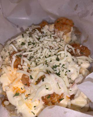 Shrimp Alfredo potato