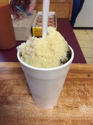 Raspado vainilla con leche